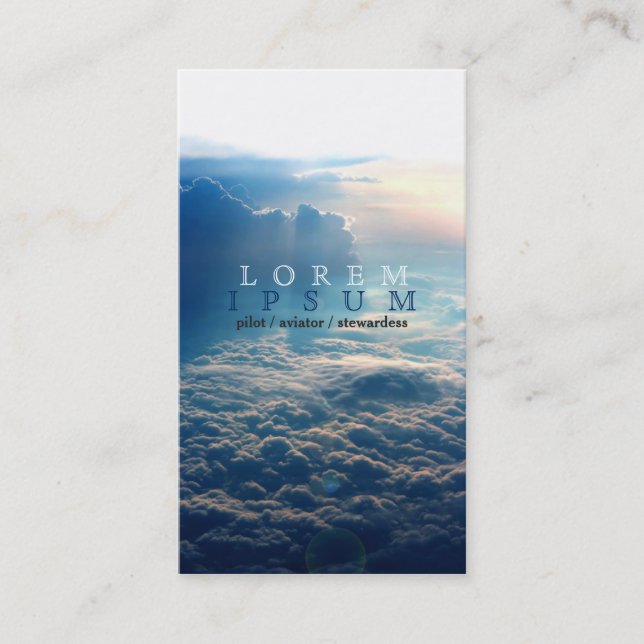Den pilot- flugan för himmel för visitkort (Framsida)