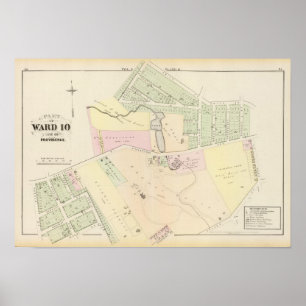Den Pinckney lantgården Oakland Plat kartbokkartan Poster