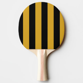 Den PingPong fladdermöss/paddlar - svart och guld- Pingisracket