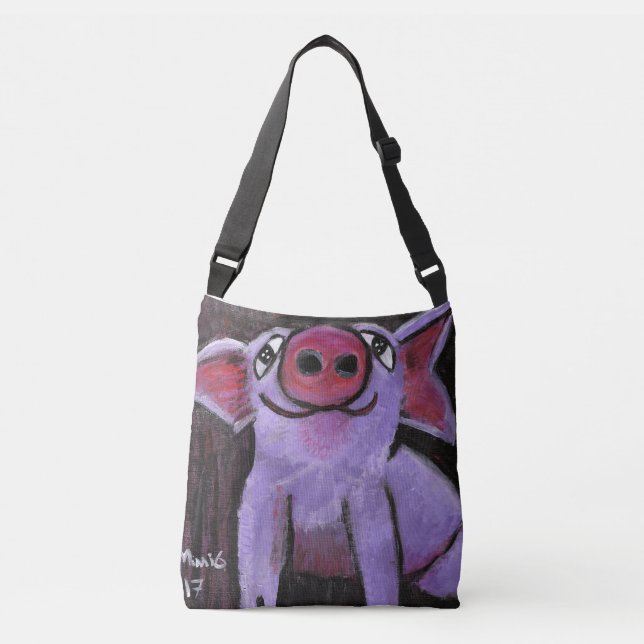 Den Pinky grisen Kor-förkroppsligar toto Axelväska (Framsida)