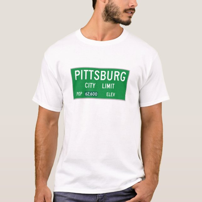 Den Pittsburg staden begränsar Tee Shirt (Framsida)