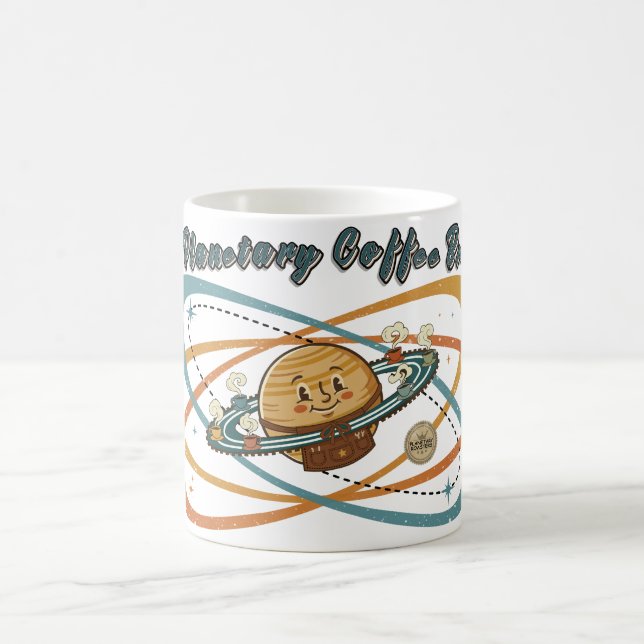 Den planetariska kafferasterna Retro rymddesign Kaffemugg (Center)
