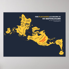 Den platta jorden enligt amerikanska republikaner poster