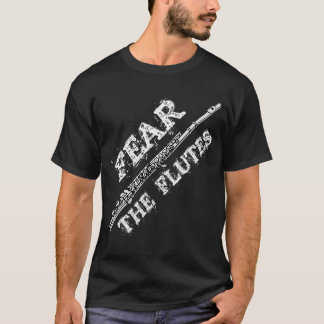 Den platta musikporten fruktar Flutes Marching Ban T Shirt