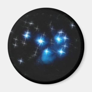 Den Pleiades blåttstjärnan samla i en klunga Magnet