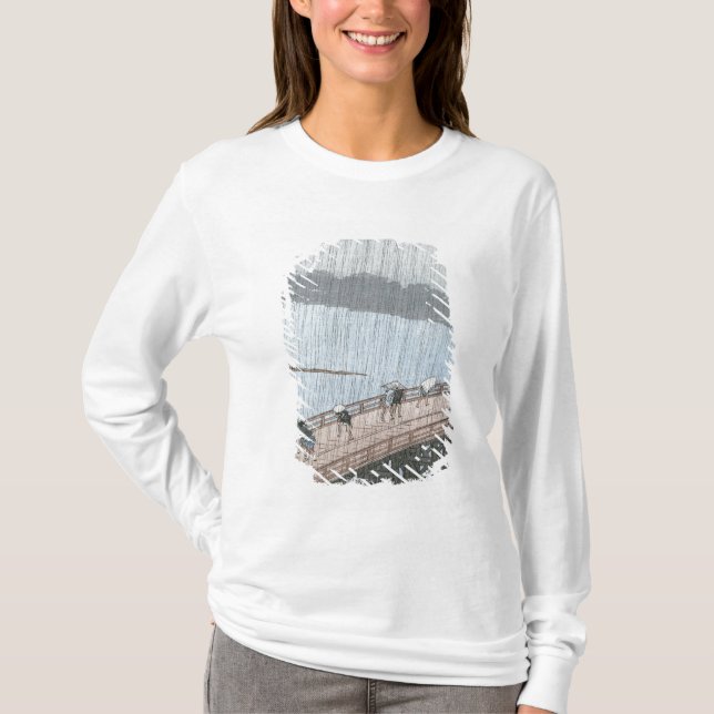 Den plötsliga duschen över Shin-Ohashi överbryggar T Shirt (Framsida)