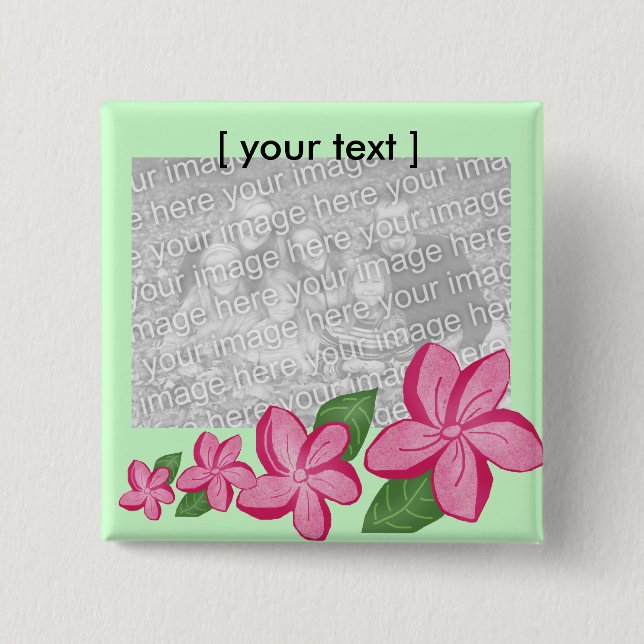 Den Plumaria mallen knäppas Knapp (Framsida)