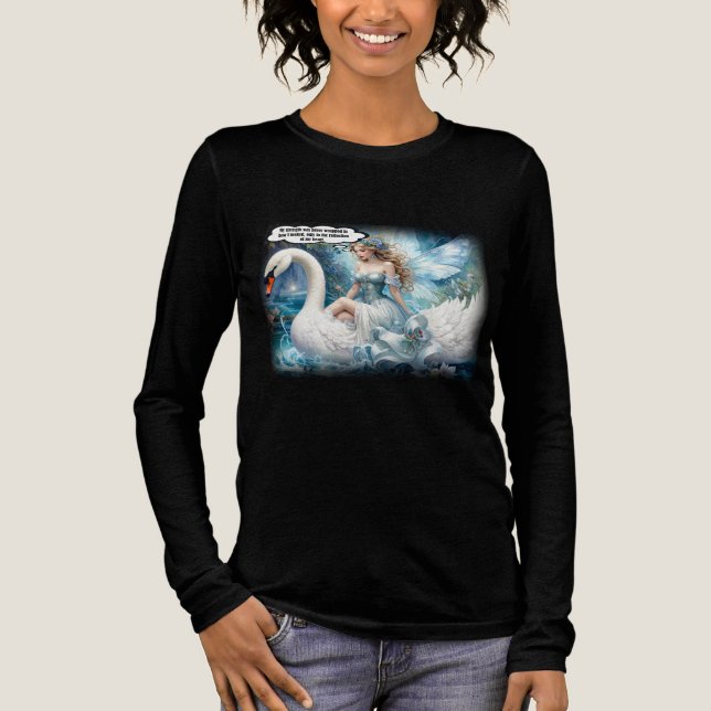 Den poetiska svanryttarenskjortan t shirt (Framsida)