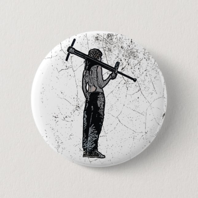 Den Pogo krigare knäppas Knapp (Framsida)