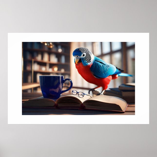 Den poiserade paraken poster (Framsidan)