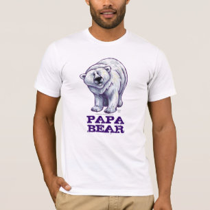Den polara björnen, pappabjörnmanar tänder T-tr T Shirt