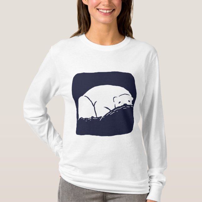 Den polara björnen - spara jorden tee shirt (Framsida)