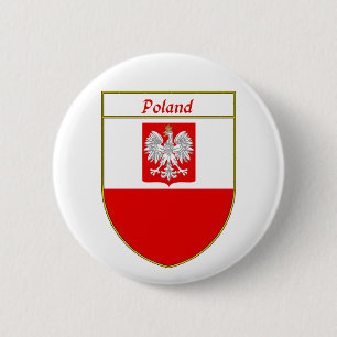 Den Polen flagga skyddar Knapp