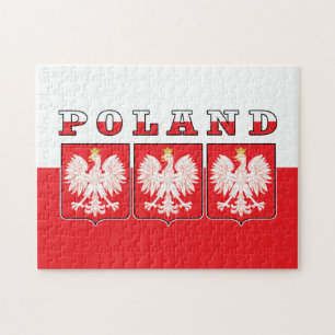 Den Polen örnflagga skyddar Pussel