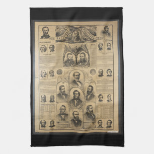 Den politiska medborgare kartlägger (1869) kökshandduk