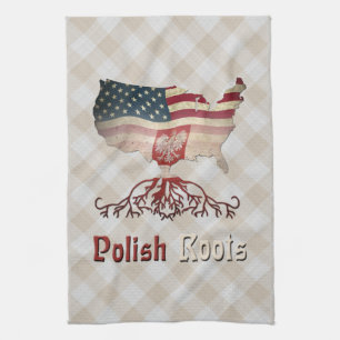 Den polska amerikanen rotar Teahanddukar Kökshandduk