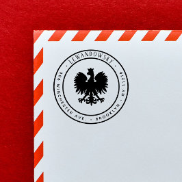 Den polska Eagle-familjen Namn Patriotic Returadre Stämpel