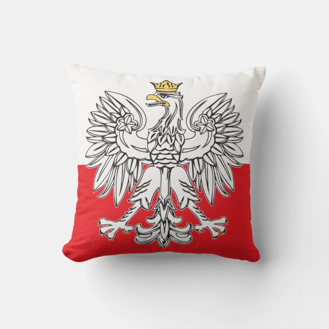 Den polska örnen med den guld- kronan kudder kudde (Framsida)