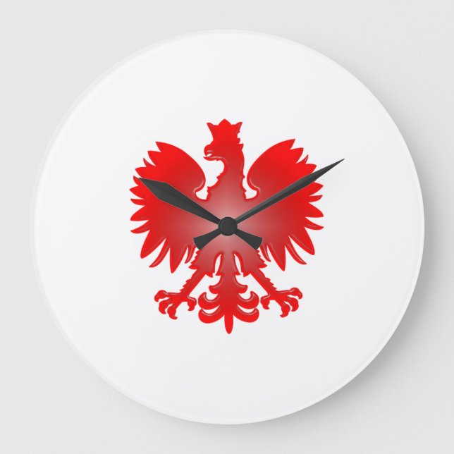Den polska örnväggen tar tid på stor klocka (Framsida)