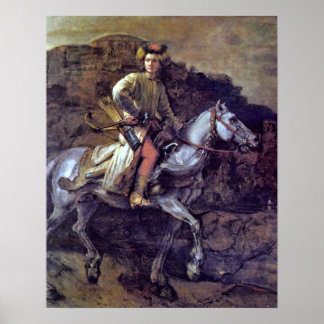 Den polska Rider av Rembrandt Harmenszoon van Rijn Poster