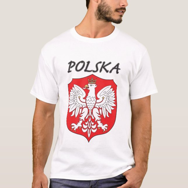 Den Polska vitörnen skyddar på T Shirt (Framsida)