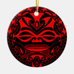 Den Polynesian tikien maskerar design Julgransprydnad Keramik