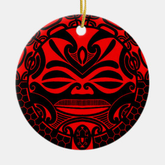 Den Polynesian tikien maskerar design Julgransprydnad Keramik