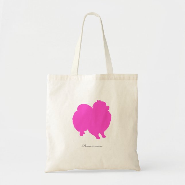 Den Pomeranian totot hänger lös (den rosa Tygkasse (Framsidan)