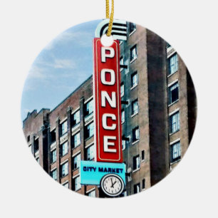 Den Ponce staden marknadsför, Atlanta, Julgransprydnad Keramik