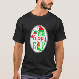 Den poppy-älvan matchande familjen julälv bleks t shirt