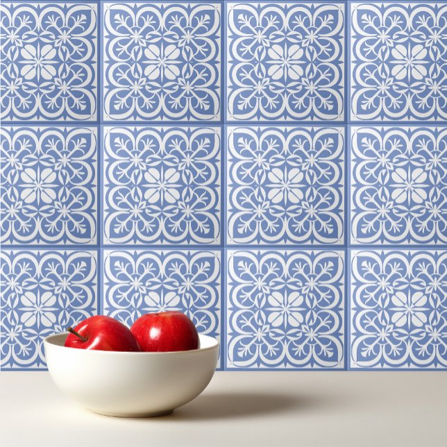 Den portugisiska Medelhavsregionen Cornblomma Blue Kakelplatta (Skapare uppladdad)