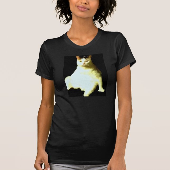 Den posera katten t shirt (Framsida)