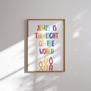 Den poster världens ljus är färglös Jesus.