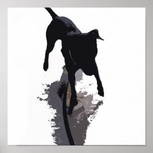 den posterized hunden och skuggar poster