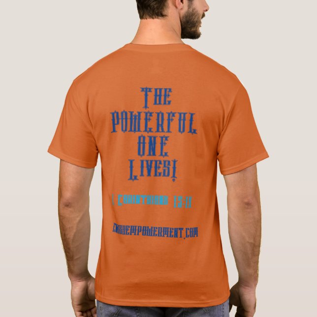 DEN POWERFUL ONE lever++ T Shirt (Baksida)