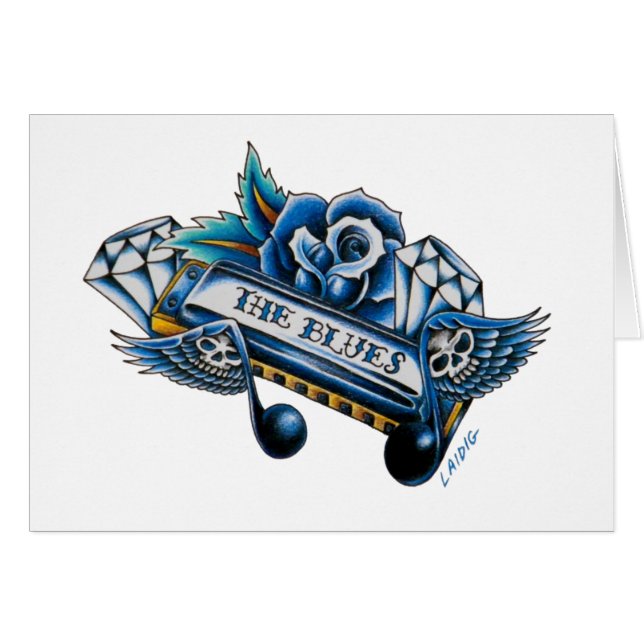 Den pråliga konsten för deppighetHarmonica Hälsningskort (Framsidan Horizontal)