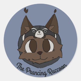 Den prancing Raccoon Spirit Sticker Runt Klistermärke