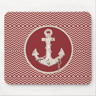 Den Preppy nautiska burgundy sparrestranden ankrar Musmatta
