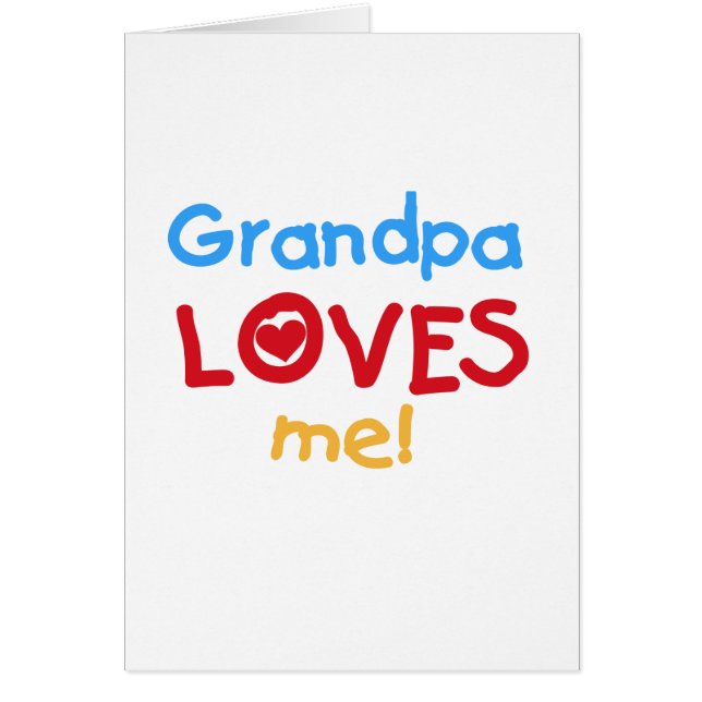 Den primära färgmorfadern älskar mig Tshirts Hälsningskort (Framsidan)