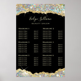 Den prisa förteckningen över Faux glitter guld pos Poster