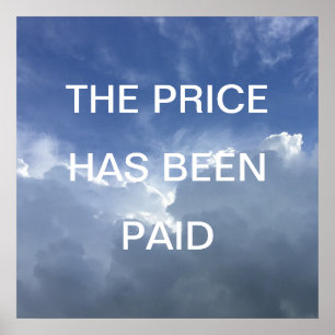 Den Prisa har Betalats inspirerande kristen Poster