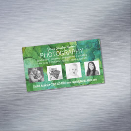 Den Pro fotografen med anpassningsbar 4 tar prov Visitkortmagnet