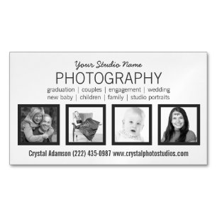 Den Pro fotografen med anpassningsbar 4 tar prov Visitkortmagnet
