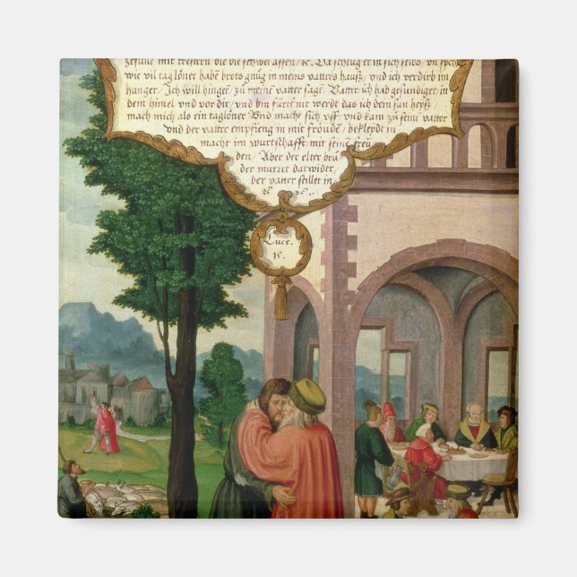 Den prodigalske sonens parabel magnet (Framsidan)