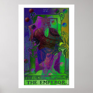 Den Psychedelic affischen för kejsareTarot kort Poster