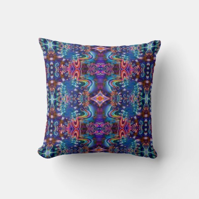 Den Psychedelic fractalen kudder designen R5K4A Kudde (Framsida)