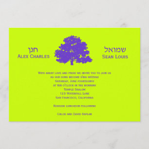 Den pubMitzvah inbjudan kopplar samman livets träd