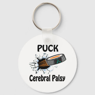 Den pucken orsakar cerebral Palsy Keychain Nyckelring