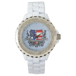 Den Puerto Rican-Amerikanen skyddar flagga Armbandsur