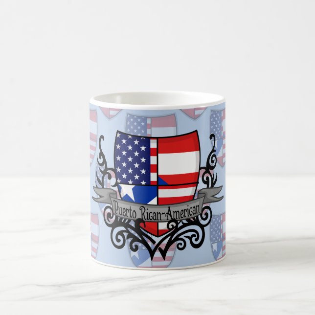 Den Puerto Rican-Amerikanen skyddar flagga Kaffemugg (Center)
